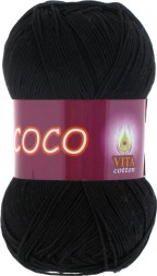 Пряжа Vita cotton COCO 3852 черный