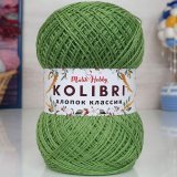 Пряжа M&amp;h KOLIBRI ХЛОПОК КЛАССИК 065 аспарагус (2 мотка)