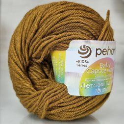 Пряжа Пехорка ДЕТСКИЙ КАПРИЗ ТЕПЛЫЙ 447 горчица (10 мотков)