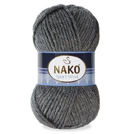 Пряжа Nako SPORT WOOL 193 т.серый (5 мотков)