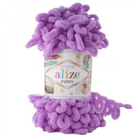 Пряжа Alize PUFFY 378 орхидея (5 мотков)