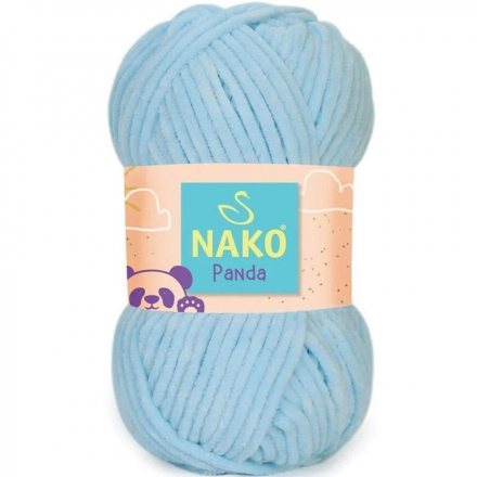 Пряжа Nako PANDA 3082 голубой (5 мотков)