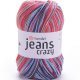 Пряжа Yarnart JEANS CRAZY 8214 красный/голубой (5 мотков)
