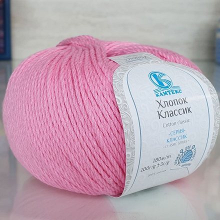 Пряжа Камтекс ХЛОПОК КЛАССИК 056 розовый (4 мотка)
