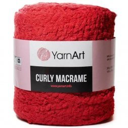 Пряжа Yarnart CURLY MACRAME 773 красный (1 моток)