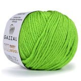 Пряжа Gazzal BABY WOOL XL 821 св.салат (5 мотков)