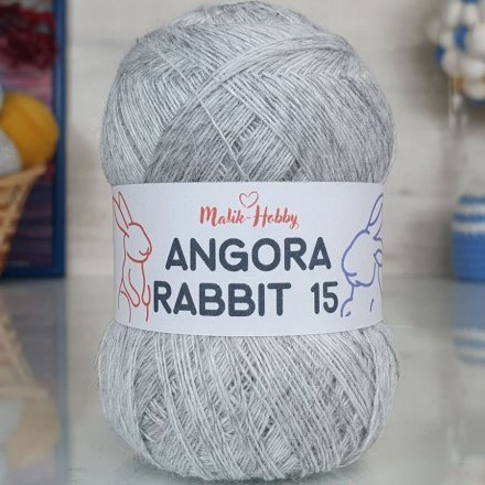 Пряжа M&amp;h ANGORA RABBIT 15 008 св.серый (5 мотков)