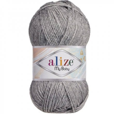 Пряжа Alize MY BABY 21 серый меланж (5 мотков)