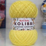Пряжа M&amp;h KOLIBRI ХЛОПОК КЛАССИК 094 лимон (2 мотка)