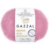 Пряжа Gazzal SUPER KID MOHAIR 64412 розовый (6 мотков)