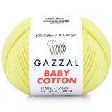 Пряжа Gazzal BABY COTTON 3413 св.желтый (5 мотков)