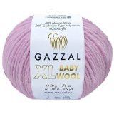 Пряжа Gazzal BABY WOOL XL 823 сиреневый (5 мотков)