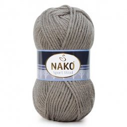 Пряжа Nako SPORT WOOL 922 серо-бежевый (5 мотков)