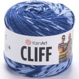 Пряжа Yarnart CLIFF 8306 синий принт (1 моток)