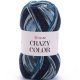 Пряжа Yarnart CRAZY COLOR 174 черн/джинс принт (5 мотков)