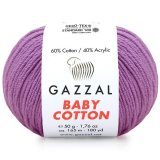 Пряжа Gazzal BABY COTTON 3414 сирень (5 мотков)