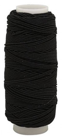 Нить-резинка для вязания черная, 12 шт.