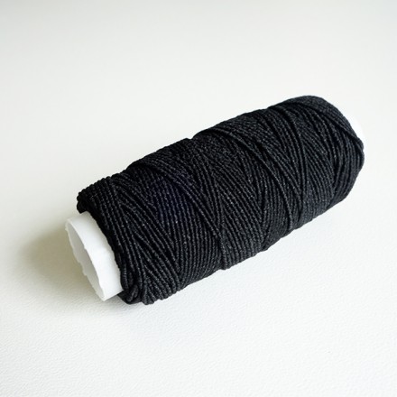 Нить-резинка для вязания черная
