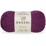 Пряжа Gazzal GIZA 2467 т.лиловый (5 мотков)
