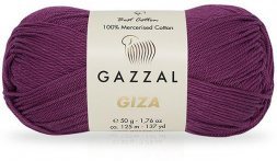Пряжа Gazzal GIZA 2467 т.лиловый (5 мотков)
