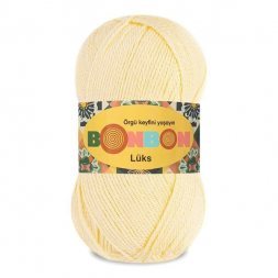 Пряжа Nako BONBON LUKS 98223 молочный (5 мотков)