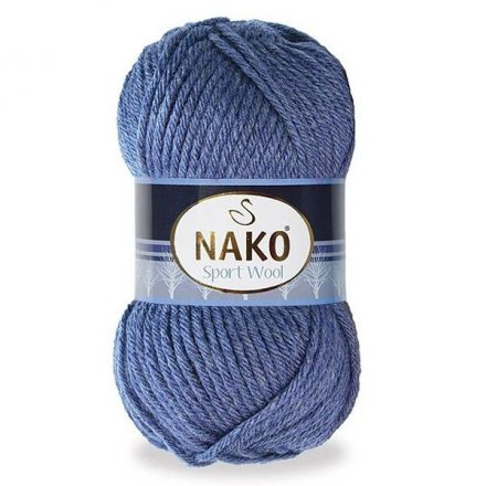Пряжа Nako SPORT WOOL 23162 т.джинс (5 мотков)