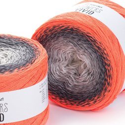 Пряжа Yarnart FLOWERS VIVID 503 лосось/т.сер/св.серый (2 мотка)
