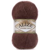 Пряжа Alize ANGORA GOLD 493 коричневый (5 мотков)