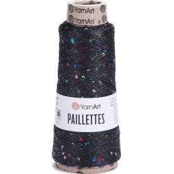 Пряжа Yarnart PAILLETTES 8010 т.графитовый (1 моток)