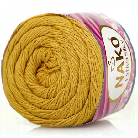 Пряжа Nako ESTIVA SILKY 12925 охра (5 мотков)
