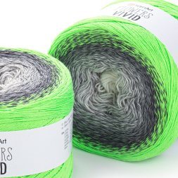 Пряжа Yarnart FLOWERS VIVID 504 салат/т.сер/св.серый (2 мотка)