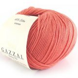 Пряжа Gazzal BABY COTTON 3418 яр.коралл (5 мотков)