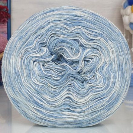 Пряжа Рассказовская АНГОРКА МЕЛАНЖ 02-1 бел/голу/небо (2 мотка)