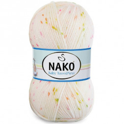 Пряжа Nako BABY TWEED 31501 роз/морк/зеленый