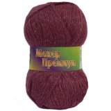 Пряжа Jina МОХЕР ПРЕМИУМ С ЛЮРЕКСОМ 25 сухая роза (5 мотков)
