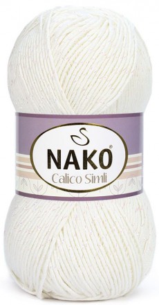 Пряжа Nako CALICO SIMLI 3782 кремовый