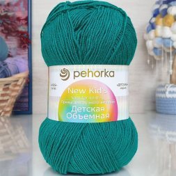 Пряжа Пехорка ДЕТСКАЯ ОБЪЕМНАЯ 573 т.изумруд (5 мотков)