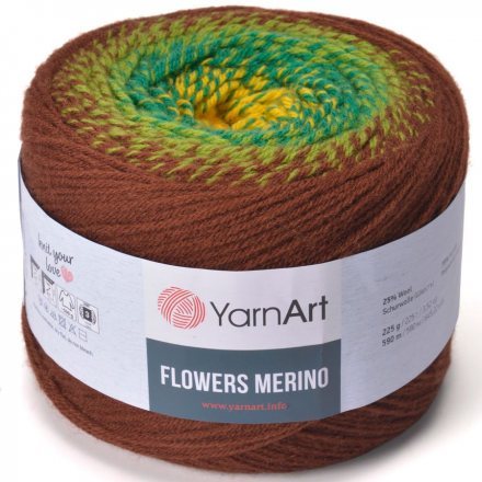 Пряжа Yarnart FLOWERS MERINO 556 принт (2 мотка)