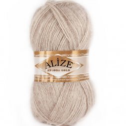Пряжа Alize ANGORA GOLD 152 беж меланж (5 мотков)