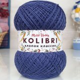 Пряжа M&amp;h KOLIBRI ХЛОПОК КЛАССИК 029 синий (2 мотка)