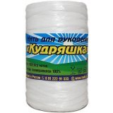 Пряжа для мочалок КУДРЯШКА 102 белый матовый (5 мотков)