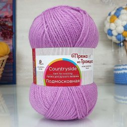 Пряжа Троицкая ПОДМОСКОВНАЯ 29 розовая сирень (10 мотков)