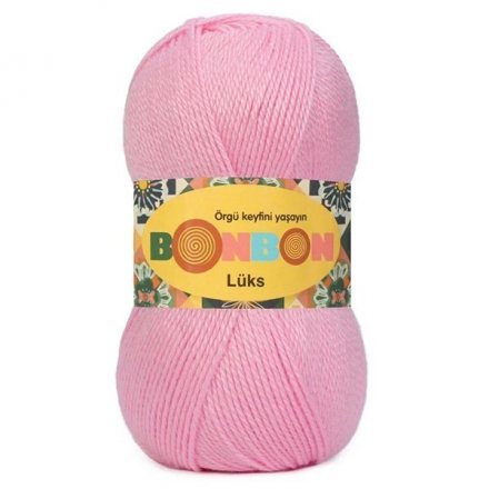 Пряжа Nako BONBON LUKS 98588 нежно розовый (5 мотков)