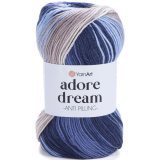 Пряжа Yarnart ADORE DREAM 1073 принт (5 мотков)