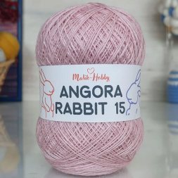 Пряжа M&amp;h ANGORA RABBIT 15 053 св.брусничный (5 мотков)