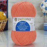 Пряжа Пехорка АНГОРСКАЯ ТЕПЛАЯ 396 настурция (5 мотков)