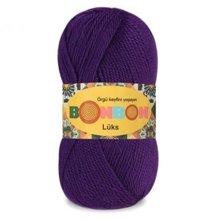 Пряжа Nako BONBON LUKS 98290 фиолетовый (5 мотков)