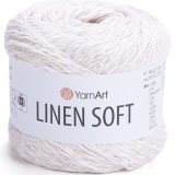 Пряжа Yarnart LINEN SOFT 7301 белый (4 мотка)