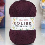 Пряжа M&amp;h KOLIBRI ХЛОПОК КЛАССИК 050 марсала (2 мотка)