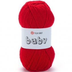 Пряжа Yarnart BABY 576 т.красный (5 мотков)
